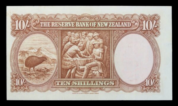 New zealand treaty signing ten shilling banknote