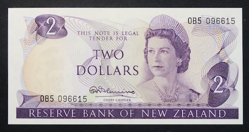 N z two dollars fleming signature