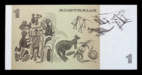 Queen elizabeth banknotes australian dollars 1974