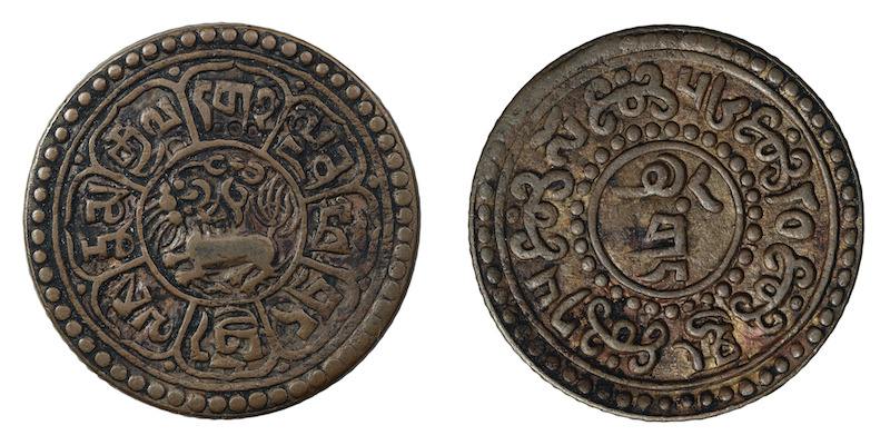 Tibet snow leopard coins