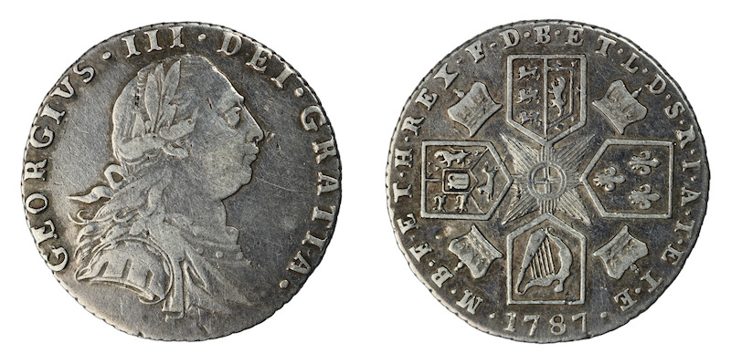 George third silver sixpence 1787