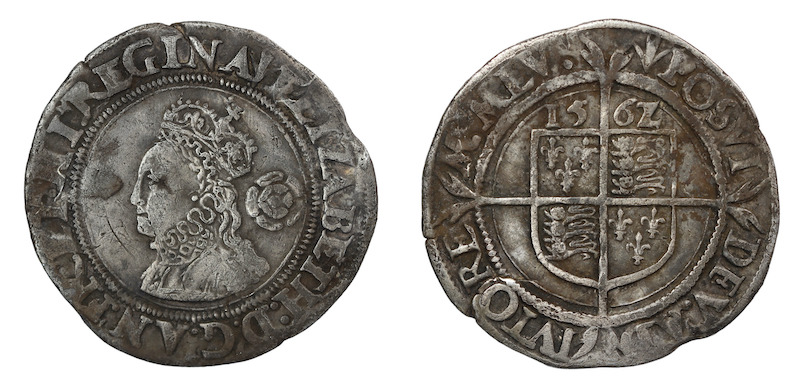 Elizabeth first sixpence spink code 2561