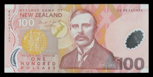 Lord Rutherford 100 dollar note 1999
