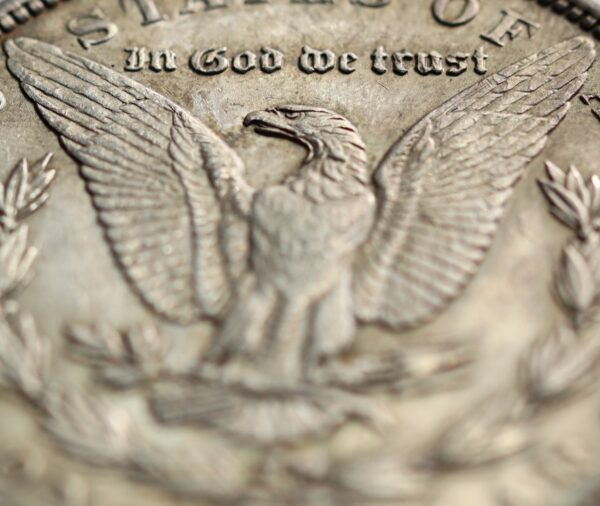 The eagle of america morgan dollar 1889