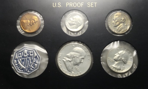 Una proof coin set 1961