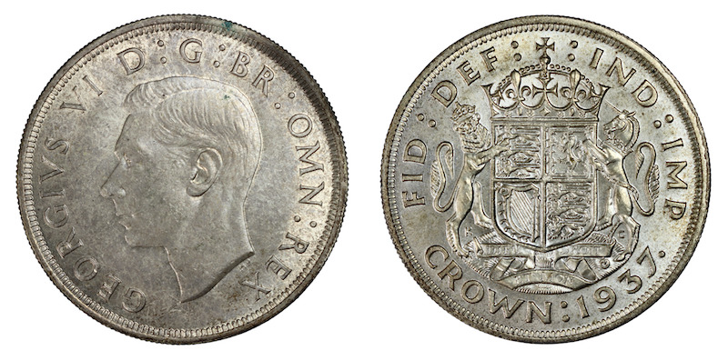 1937 coronation silver crown