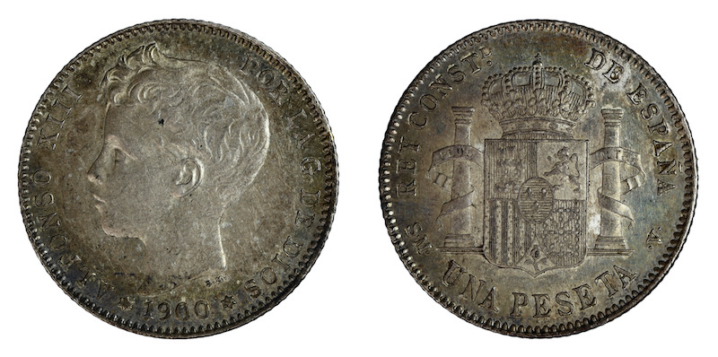 Spain pesetas 1900