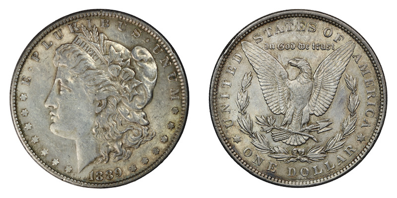 American morgan dollar 1889