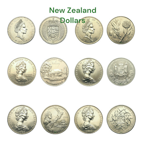 New zealand dollars 6 uncirculated coin lot