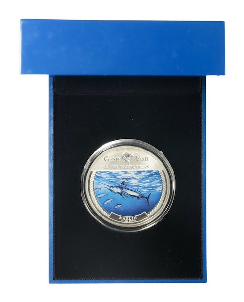 Pacific islands silver proof coins the marlin fish 2009 from fiji