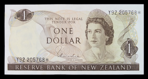 New zealand Queen Elizabeth banknotes