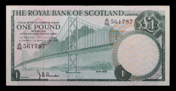 Forth road bridge scotland poundnote 1970