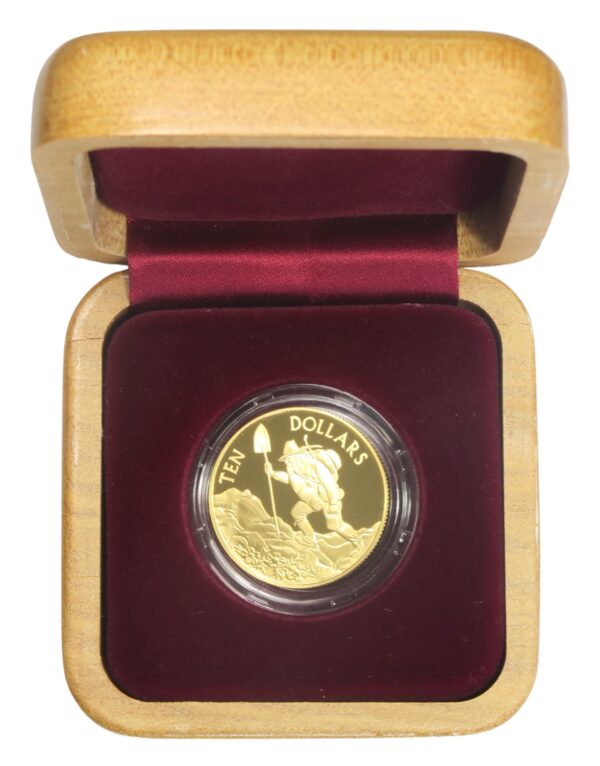 New zealand gold coin in case