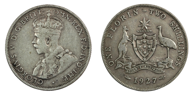 Australia florin 1927