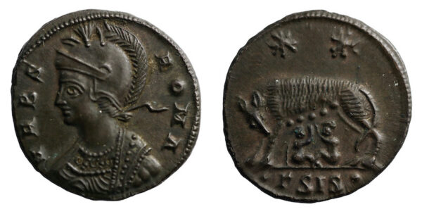 Constantine the great she wolf coin