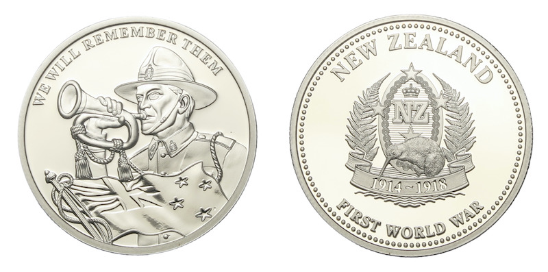 Anzac new zealand silver medallion