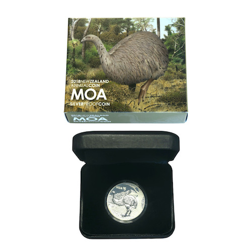 Moa new zealand silver coin 2018