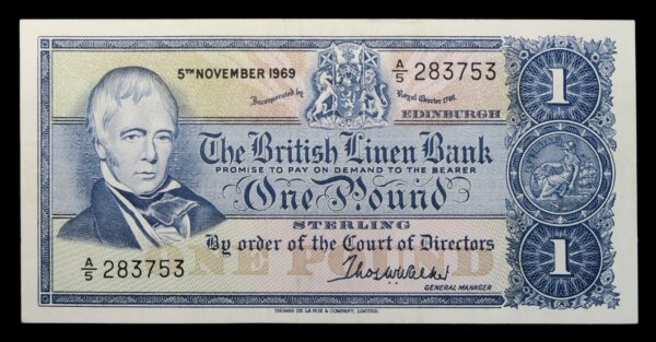 The british linen bank pound 1969