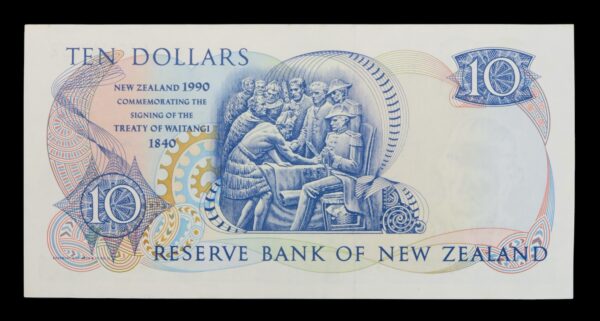 Reserve bank of New Zealand ten dollar note folder 1990