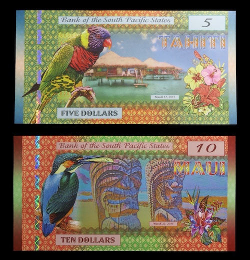 South Pacific colourful and beautiful fantasy notes 2015