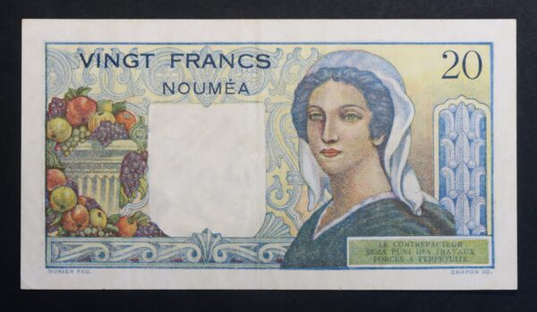 New Caledonia 20 francs 1963