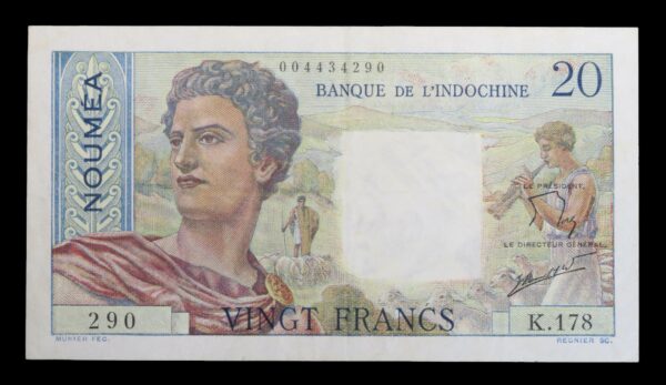 New caledonia 20 francs 1963
