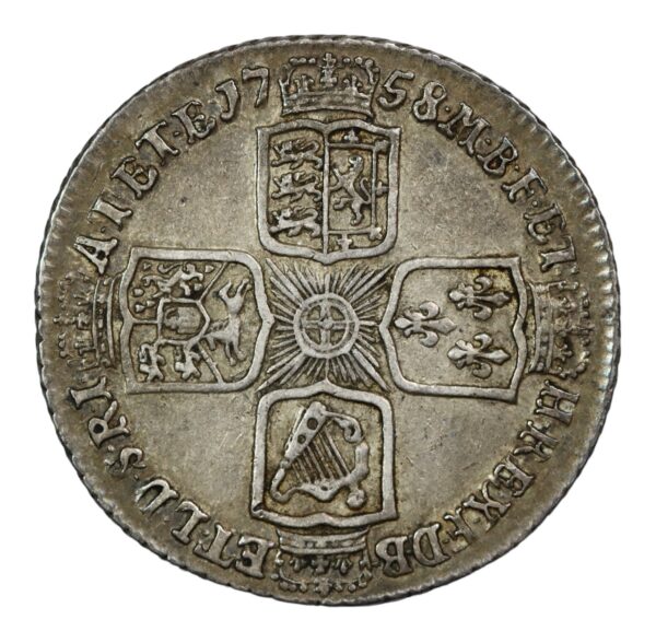 George the second milled shilling 1758