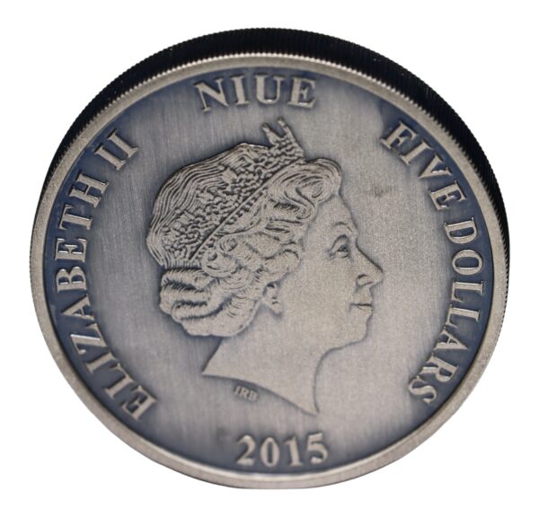 Niue two ounce of fine silver five dollars coin 2015