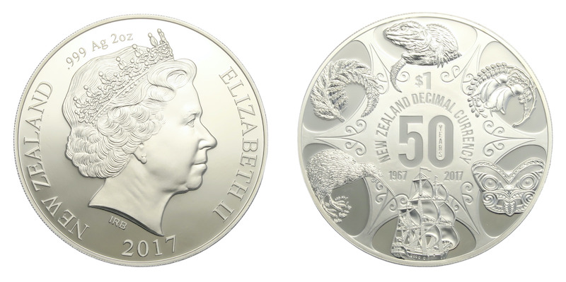 Nz two ounce dollar 2017 decimal currency
