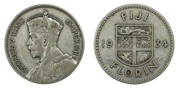 Fiji two shillings 1934 coint