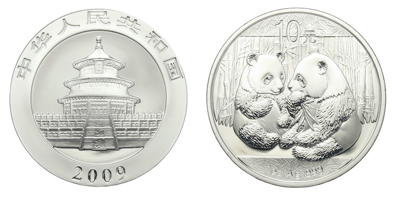 Chinese silver panda 2009