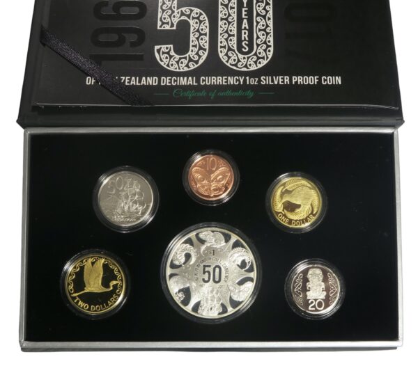 New zealand decimal 50th anniversary proof coin set