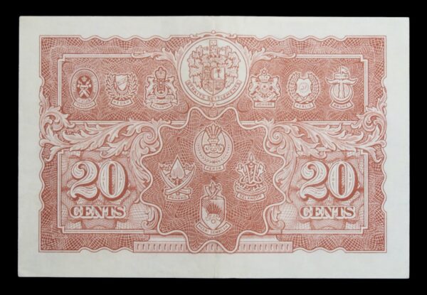 Malaya twenty cents banknote 1941