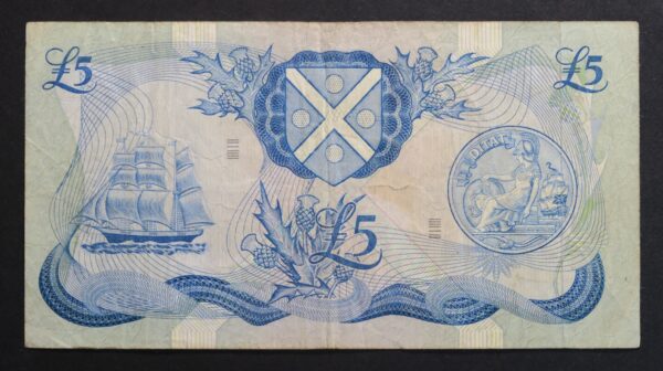 Bank of scotland five pounds 1974