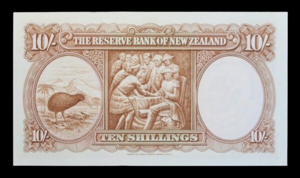 New zealand ten shillings banknote aunt