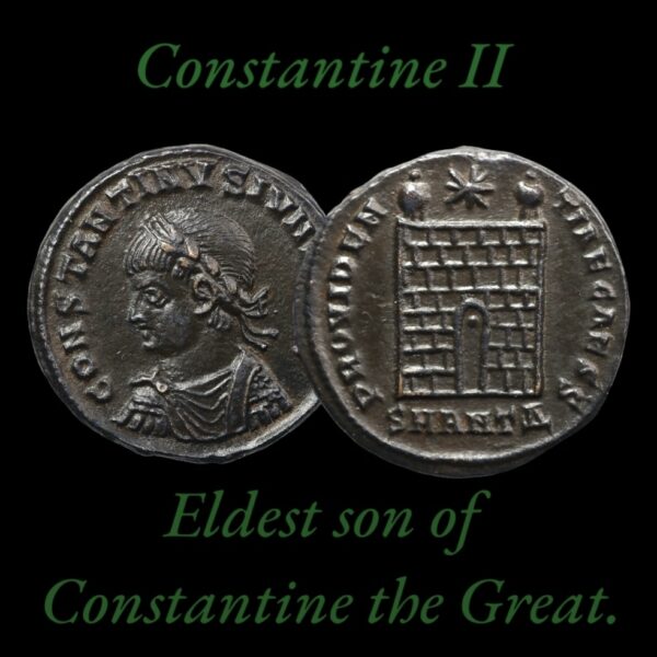 Constantine the second follis coin antioch