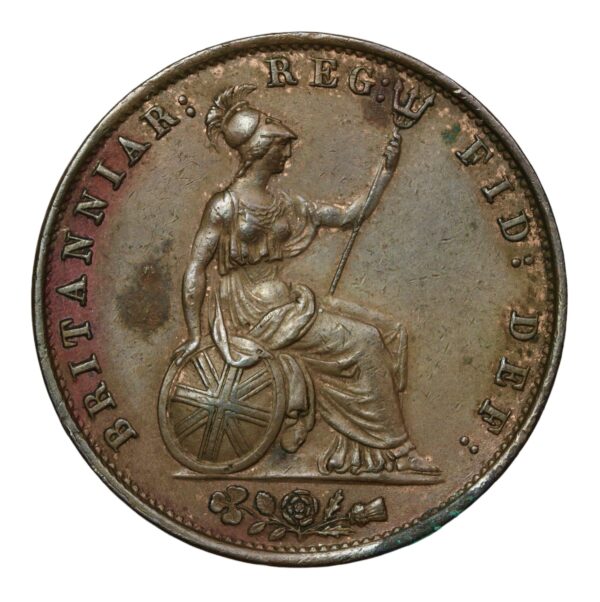 Victorian copper halfpennies 1853 date