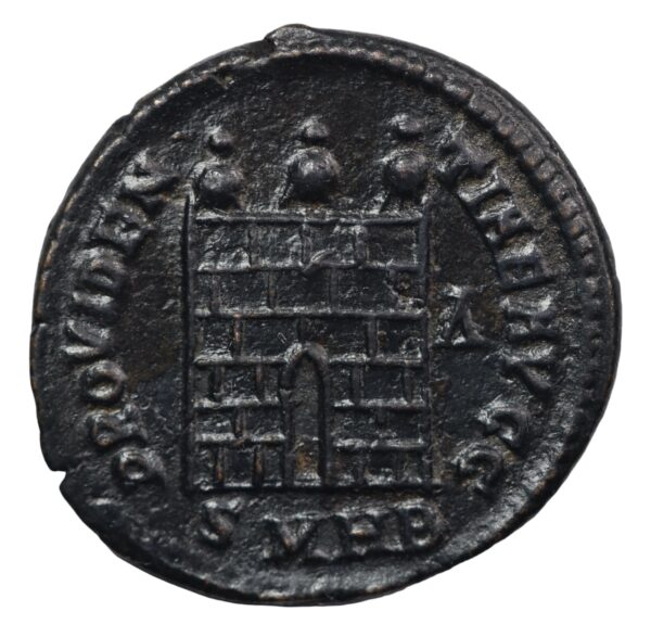Licinius campgate follis coin
