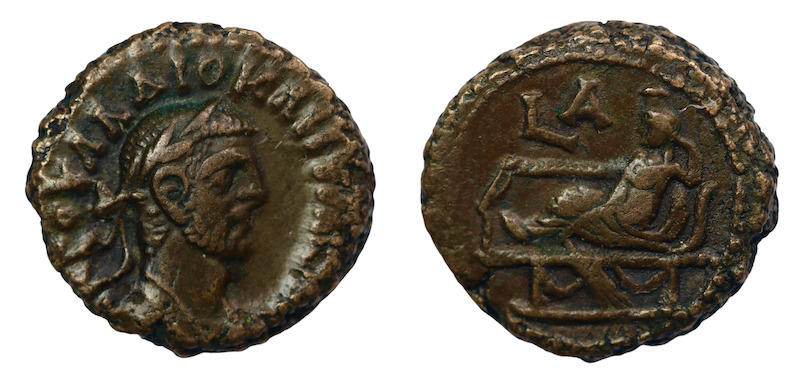 Diocletian ae tetradrachm tyche reverse