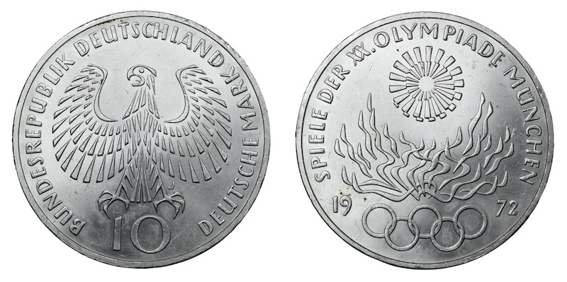 Germany 1972 Munich olympics ten marks