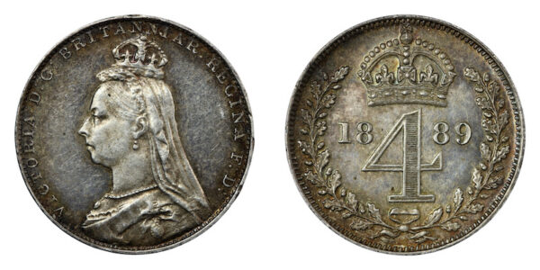 Maundy fourpence 1889 prooflike