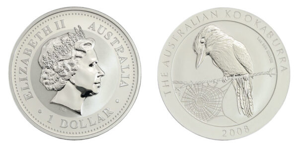 Kookaburra silver one dollar 2008