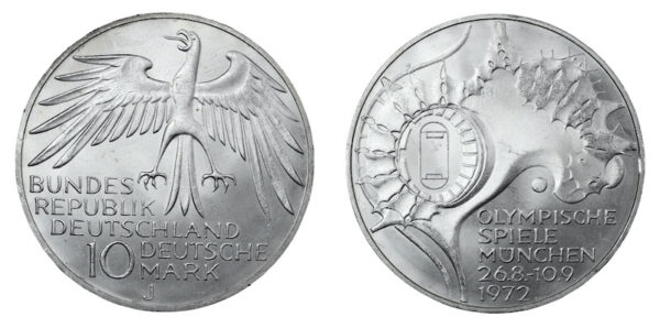 Germany 10 marks stadium olympics 1972