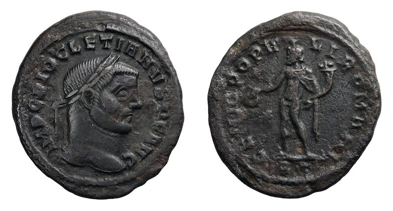 Diocletian follis bronze roman coin