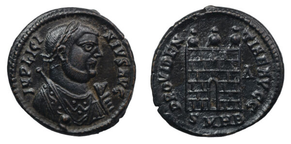 Quality roman bronze coins of licinius