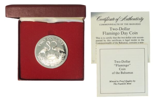 Bahamas teo dollars proof coin 1976