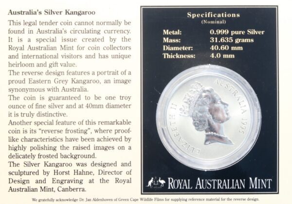 Australian kangaroo 1995 on card