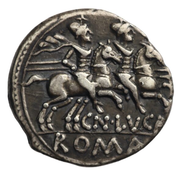 Roman republic moneyer issue denarius dioscuri on horseback