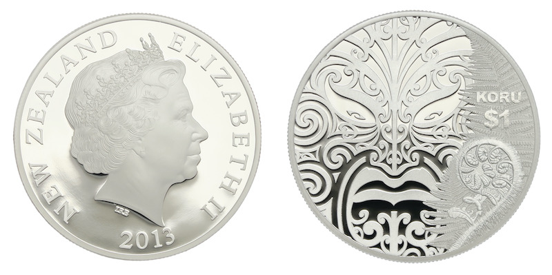Koru silver proof dollar 2013