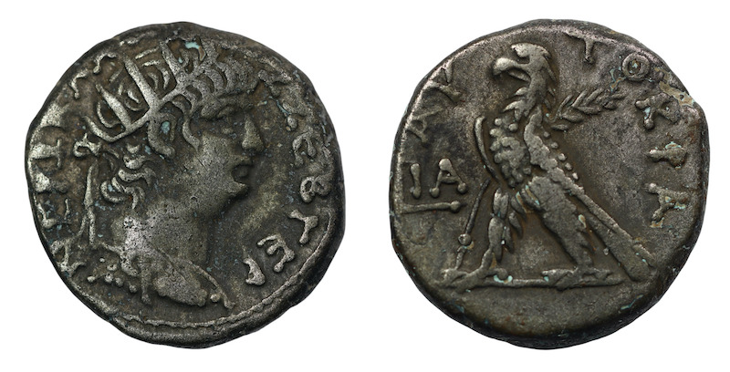 nero tetradrachm nice centered example circa ad 64 to 65
